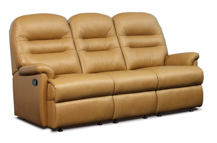 Keswick Standard Leather Reclining 3-Seater Settee