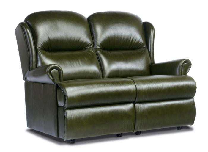 Malvern Standard Leather Fixed 2-Seater Settee