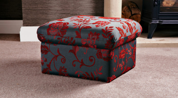 fabric covered stool